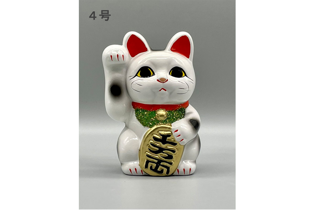 常滑焼 白い招き猫 右手招き – オマツリジャパンのお店 常滑焼 白い招き猫 右手招き – オマツリジャパンのお店